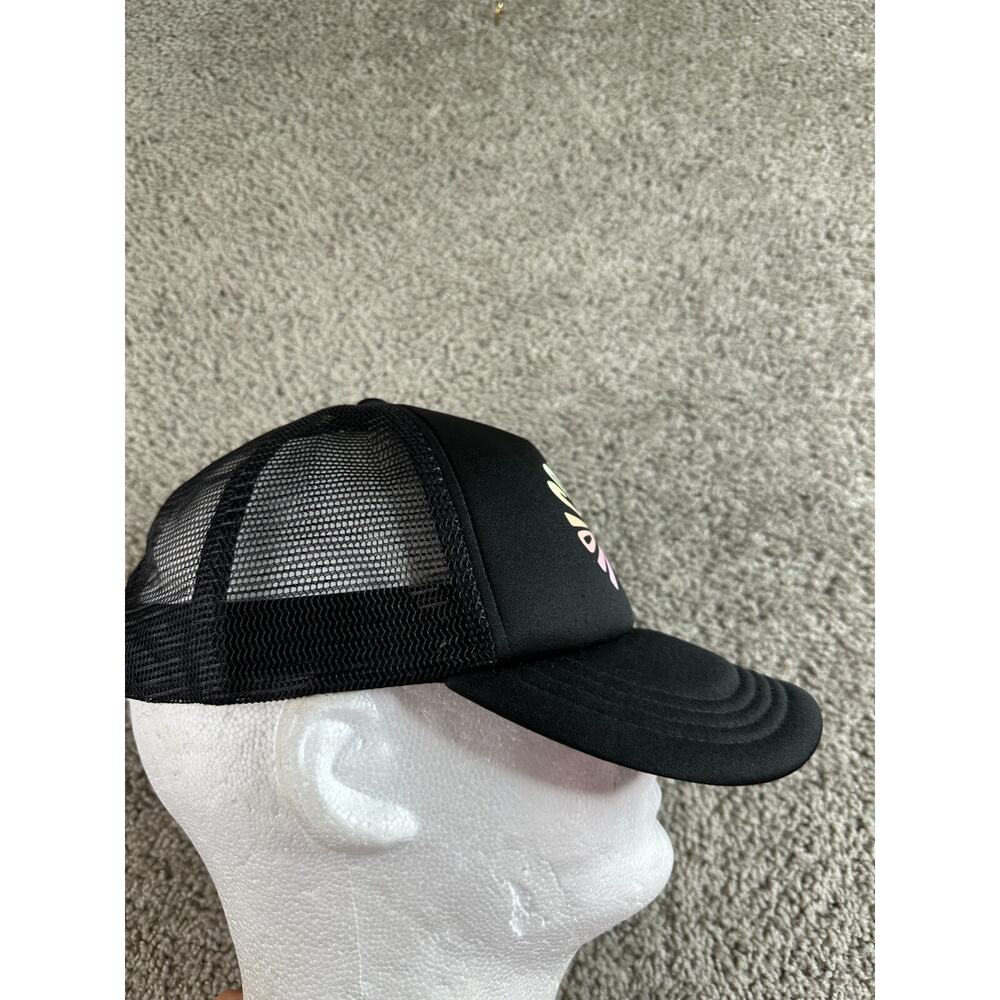 Volcom Stone Hat Mens OS Black Pink Mesh Snapback Trucker Cap Skater - Picture 5 of 9